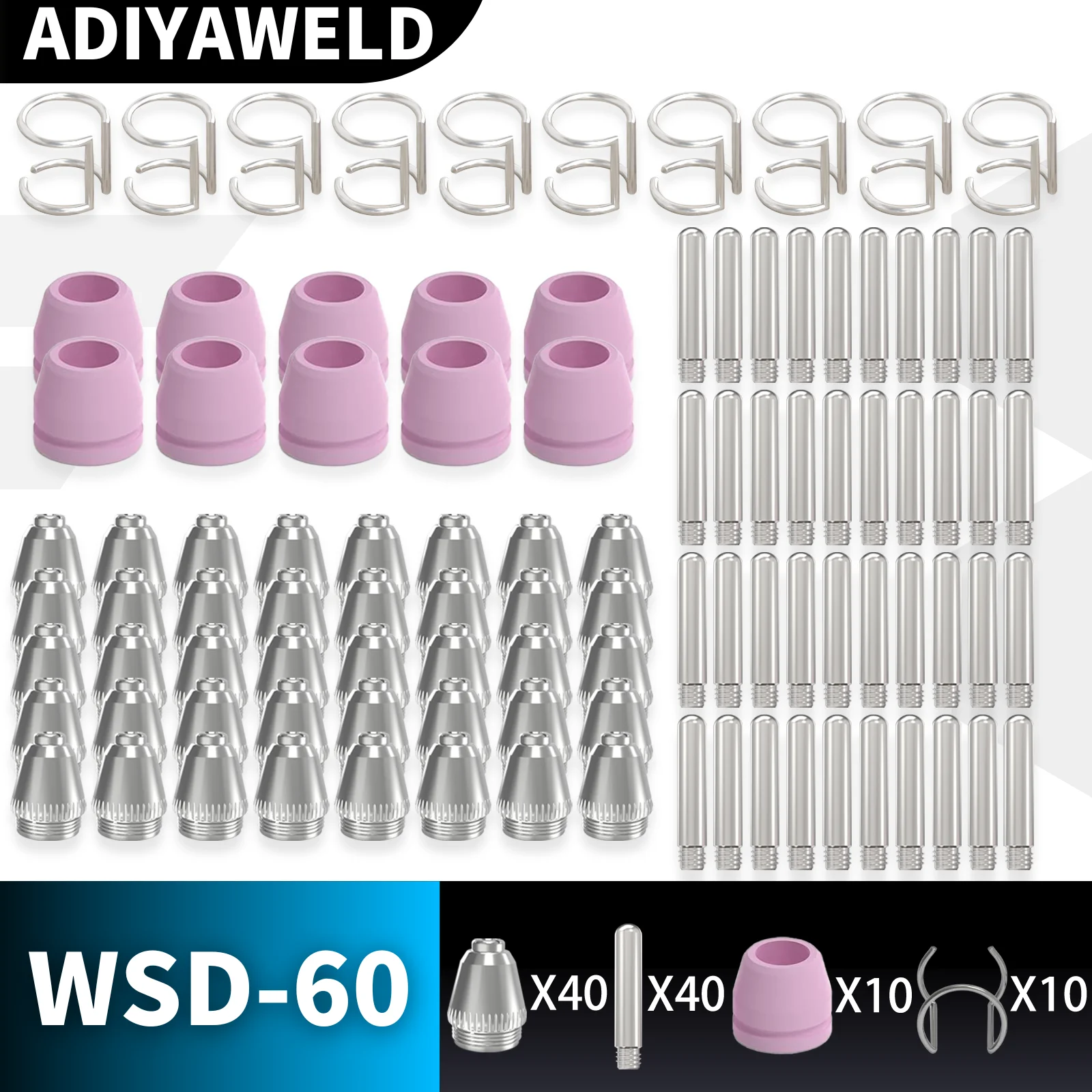 Jeu De Consommables Pour Chalumeau Plasma AG60 / WSD-60 - Becs Et électrodes De Rechange