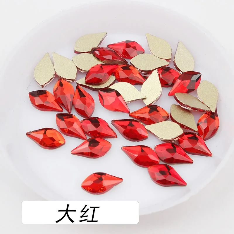 wholesale Pear shaped drop 5*10mm Flat Back Nail Rhinestone Special Shaped Crystals Nail Art Stones 3D Personalized Decoration 4