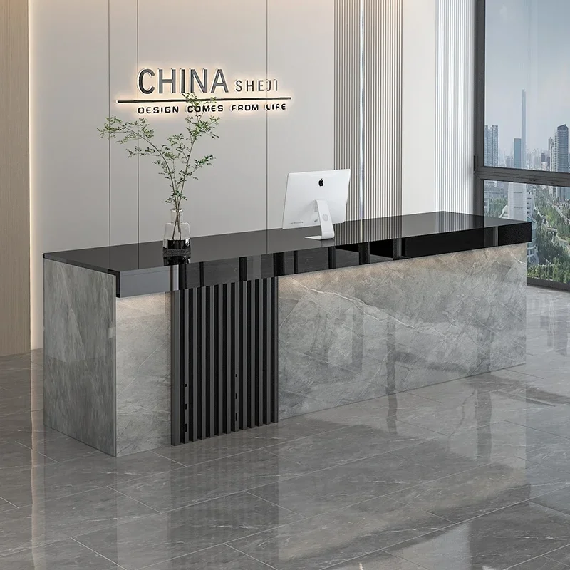 Decoration Modern Reception Desks Beauty Salon Podium Stand Mostrador Negocio Office Furniture