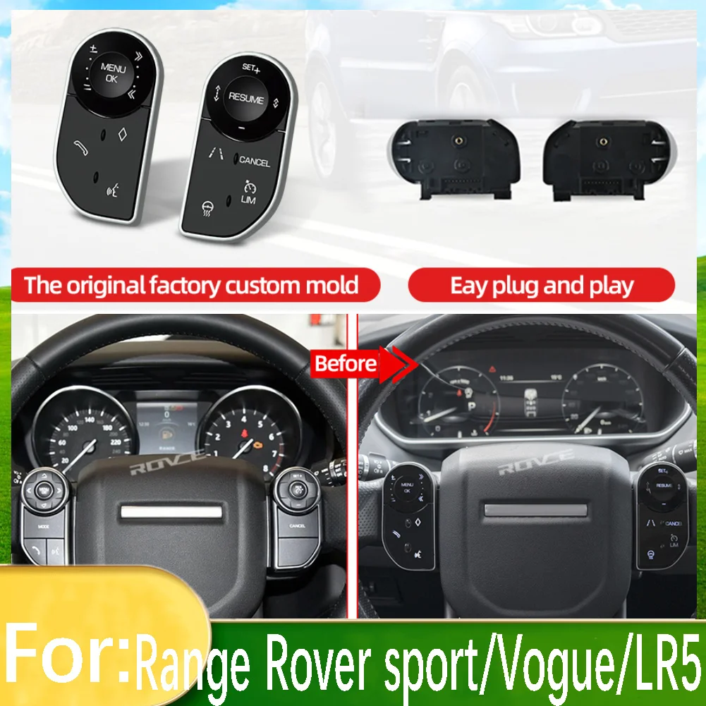 For Land Rover Range Rover Sport L405/Vogue L494/Discovery 5 LR5 Car Steering Wheel Multi Function Control Keys Touch Buttons велосипедный видеорегистратор cat eye msc gc100 multi sport ce2400600