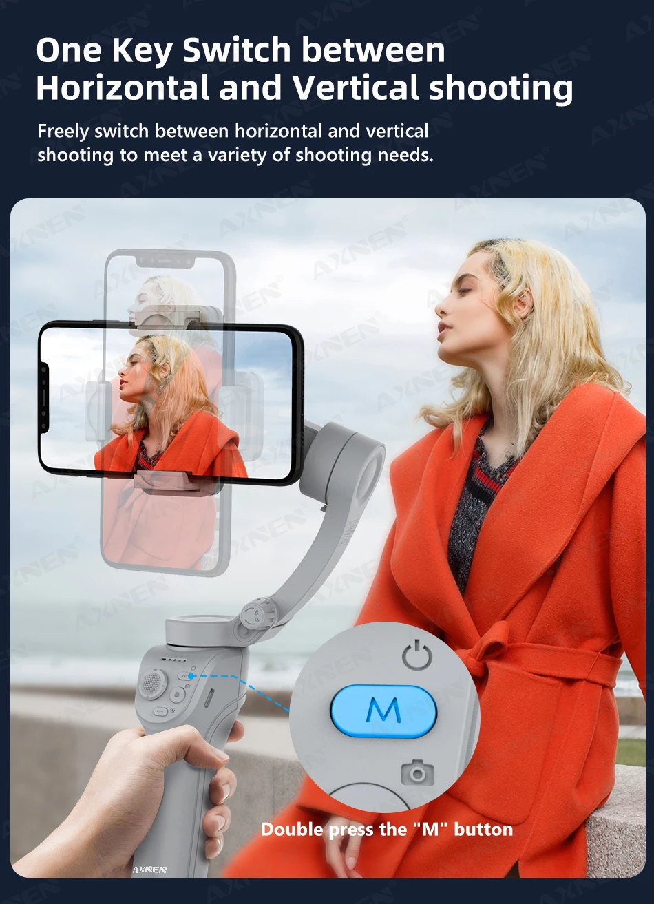 3-axis Gimbal Stabilizer For Smartphone With Fill Light & Tracking_voghion.com