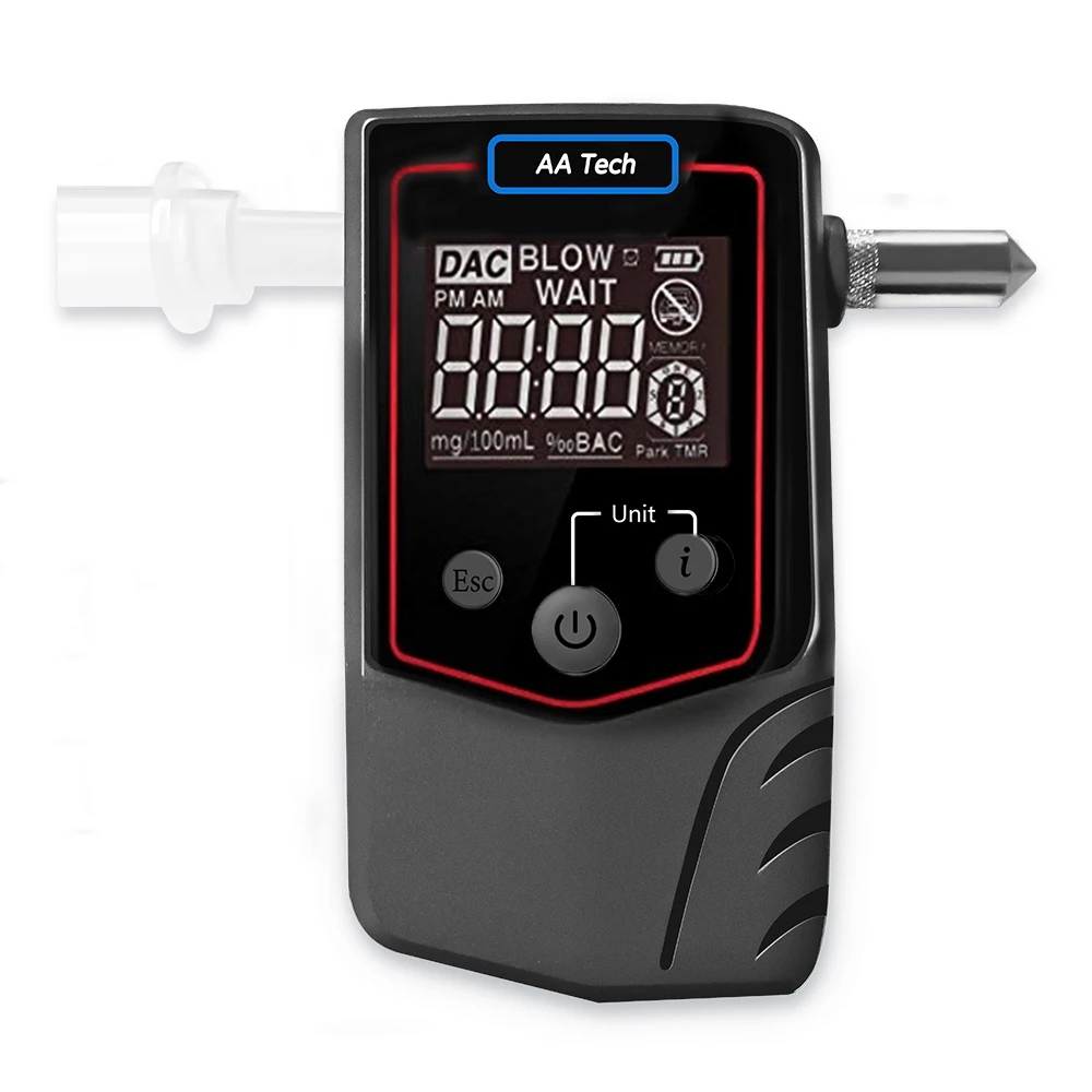 

iBACheck Breathalyzer with Window Breaker. Rechargeable Alcohol Tester Breath Analyzer to Test Alcohol, Real time Clock