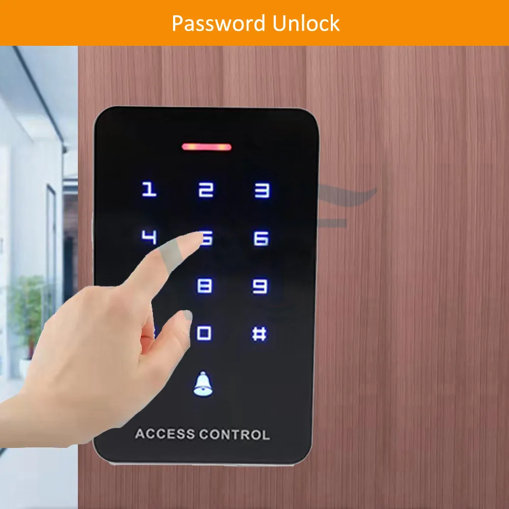 Touch Screen Single Door Access Controller 13.56Mhz IC Card Password Unlock Intelligent Building Intercom WG Reader 1000 Users