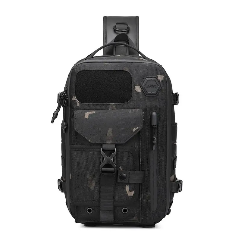 Fietstas Voor Heren Borsttas Waterdichte Tactische Taille Messenger Tas Rits Mode Outdoor Cross Tas