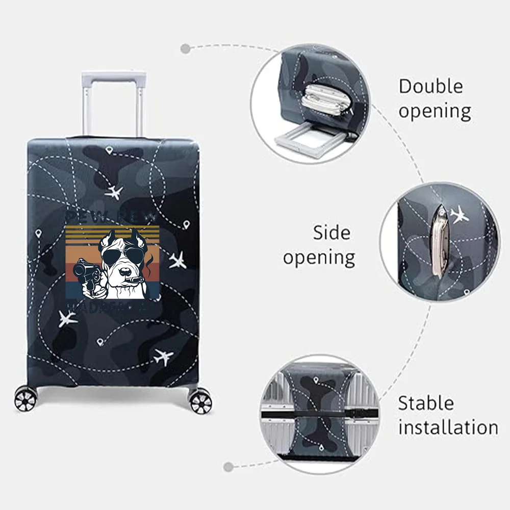 Suitcase Protective Cover Wear Resistant Elastic Fabric Cartoon Pew Series Dust Cover Durable Travel Case for18-32inch