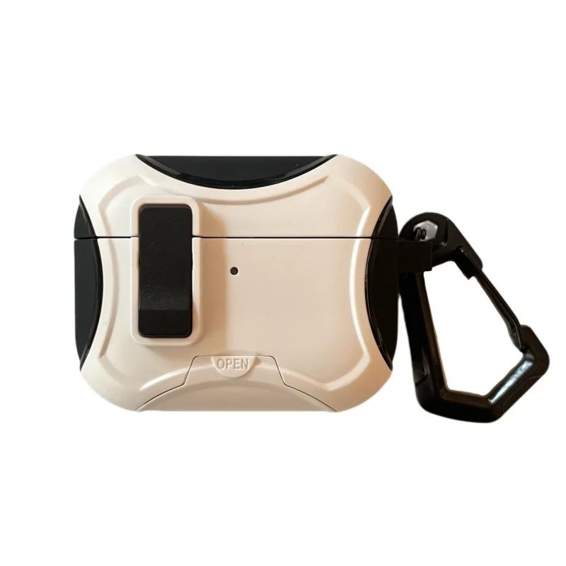 Shockproof Armor Case with Security Lock & Carabiner - Anti-Drop Hard Earphone Cover