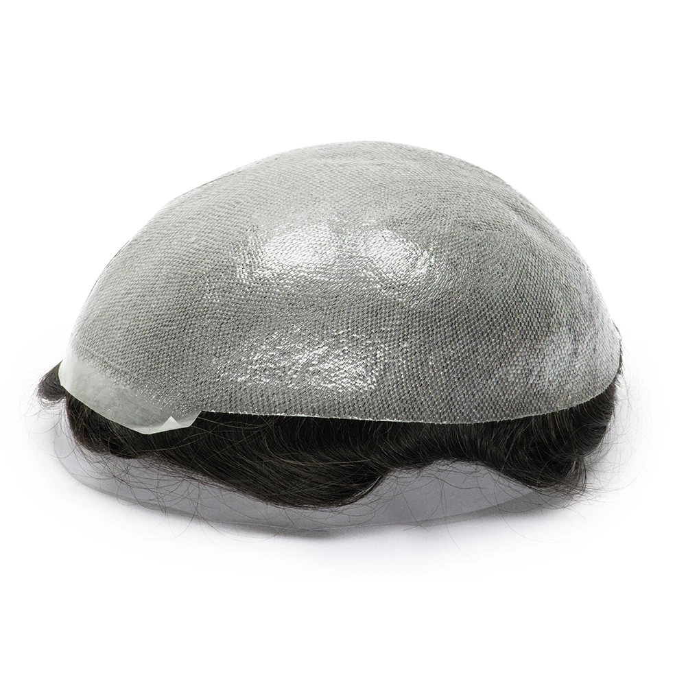 Men Wig Hair Capillary Prosthesis Toupee 0.06mm Thin Skin Men Hair Wig Invisible Knots System V-loop Unit Hairpiece