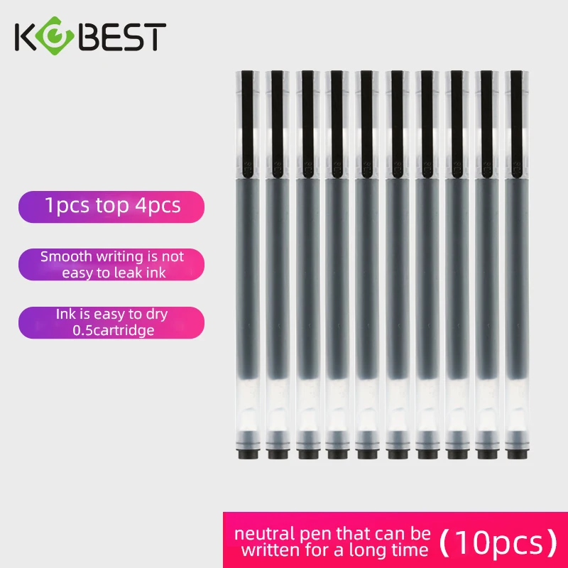5/10/12 PCS Gel Pens School Supplies Black Blue Red Color 0.5mm Ballpoint Pen Writing Tool School Office Stationery 2