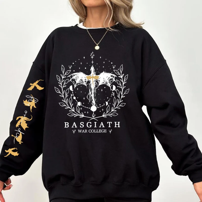 thumbnail image 1 of Sudadera Fourth Wing para mujer, jersey de Basgiath War College, sudaderas de cuello redondo, sudadera con capucha Dragon Rider, ropa de calle, Fantasy Reader, 1 of 4