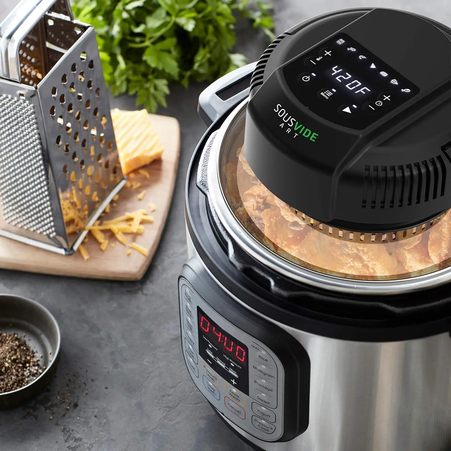 Art 7-in-1 Instant Pot Air Fryer Lid 8 qt, Instant Pot Pressure Cooker Attachment - Fryer Lid - Instapot Accessory - Ai 5