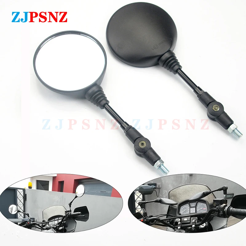 

Foldable Motorcycle Rearview Mirror Round 10MM For Scooter E-Bike KTM KLX Rear View Mirrors Back Side Convex Mirror Universal