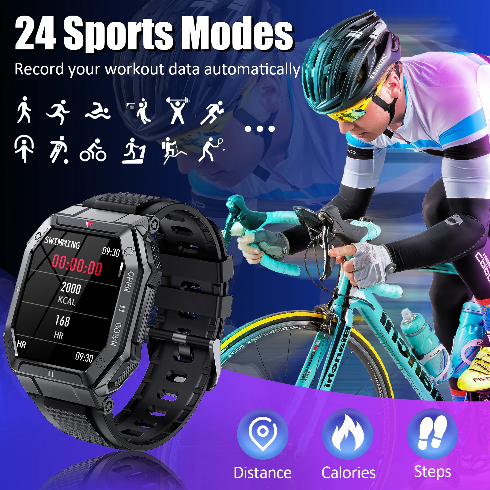 EIGIIS Smart Watch 3ATM Waterproof 2023 Original Design For Men Bluetooth  Call Health Monitor With Flashlight 100+ Sports Modes - AliExpress