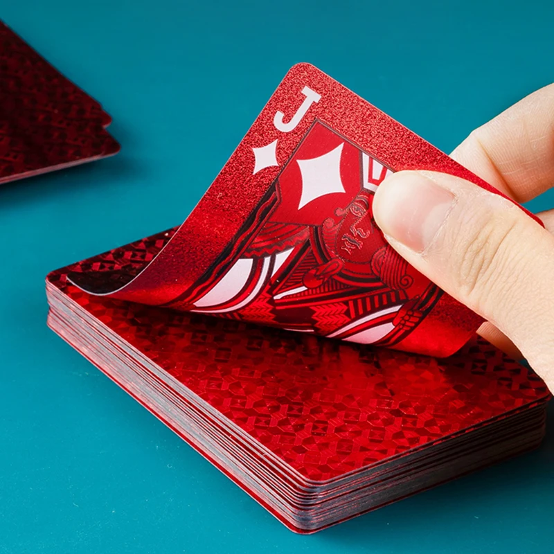 Playing Cards Red plastic PVC poker waterproof washable Parker rustic gold Year of the Dragon creative thickened customized