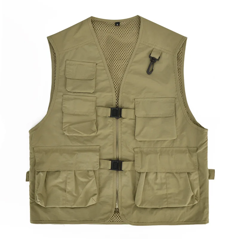 Description Picture 2 of itemRetro multi-pocket garment vest men's Japanese fashion loose national fashion function bf casual vest jacket