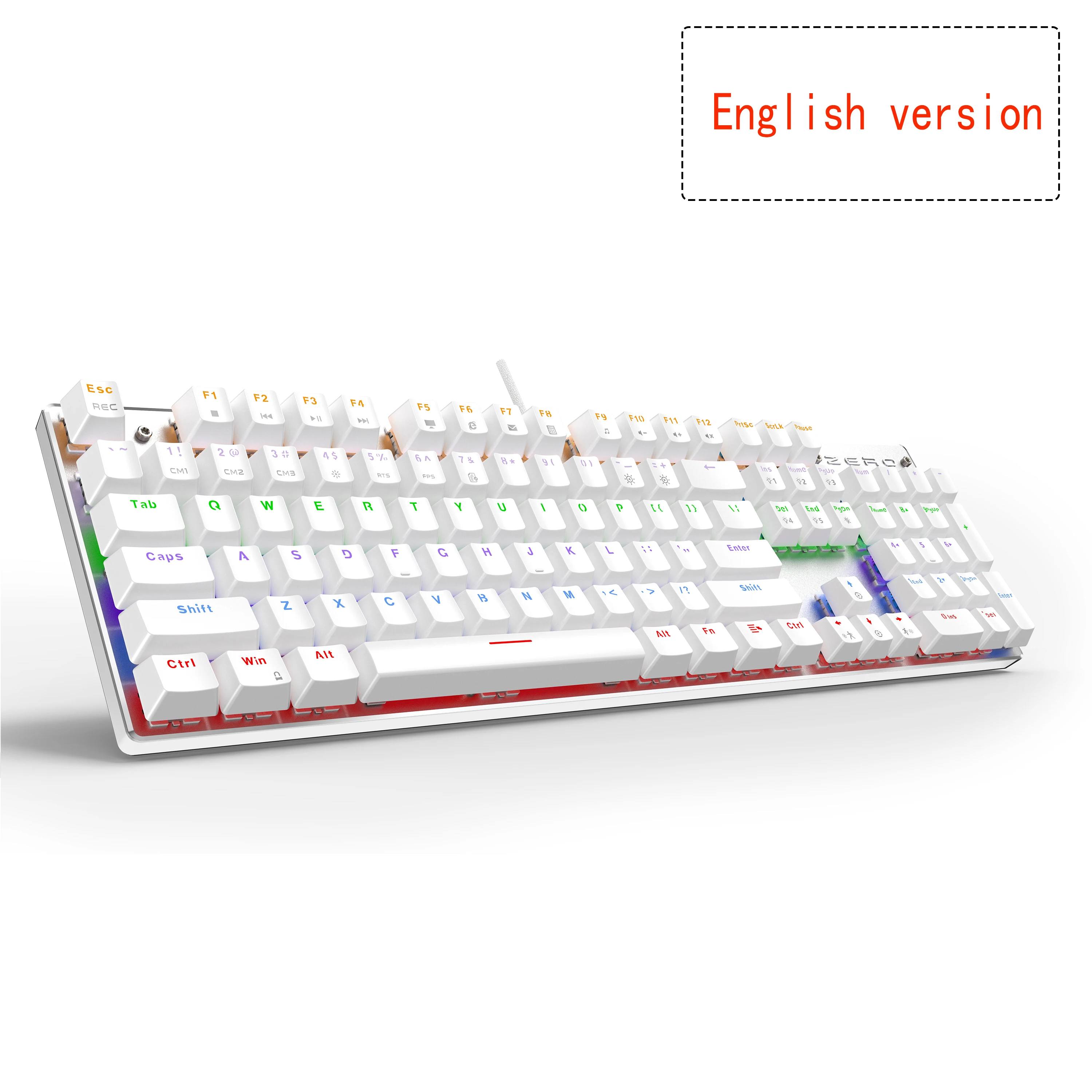 pc keyboard Metoo  Edition Mechanical Keyboard 87 keys Blue Switch Gaming Keyboards for Tablet Desktop  Russian sticker mini keyboard pc Keyboards