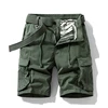 Outdoor Work Clothes Shorts Men's Loose Straight Casual Versatile Multi-Pocket Pants Elastic Waist Mountaineering Sports Shorts 4