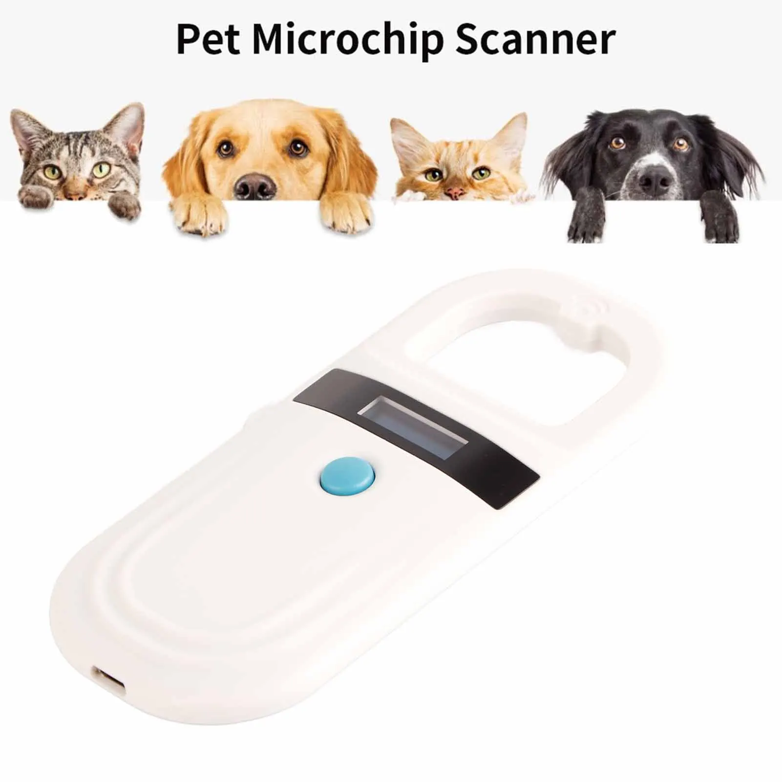 Reader Rechargeable Animal Chip ID Scanner Microchip Scanner Pet Tag