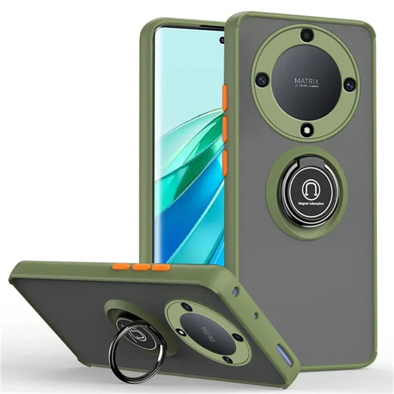Armor Matte Shockproof Case with Ring Magnetic Holder Stand