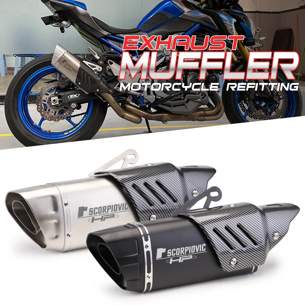 51Mm Universal Motorcycle Exhaust Muffler Pipe Escape Moto Sticker Laser Scooter For Ak R1 Cbr500R R6 X-Adv750 Z900 Bike Cover