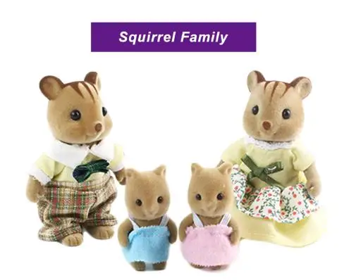 Woodland Animal Dollhouse Furniture Set: Miniature Bedroom, Kitchen, and Bathroom Accessories