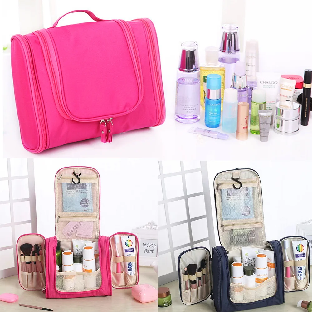 

Women Hanging Toiletry Bag Cosmetic Organizer Large Make Up Case Gadgets Necessaries Storage Holiday Travel Accessory Wash Bags
