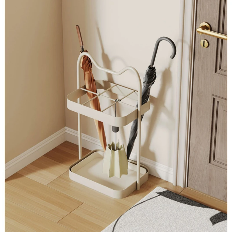 Large Capacity Umbrella Storage Rack Commercial Iron Bucket Household Floor Standing Door Storage Multi-Use Entryway Organizer