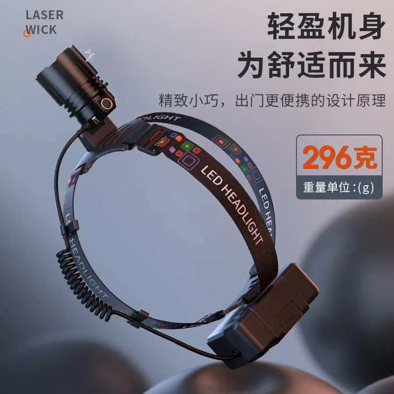 미니 COB 휴대용 LED 헤드 램프, 방수 헤드 프론트 라이트, 야외 캠핑 하이킹 헤드 손전등, 3 가지 모드 조명