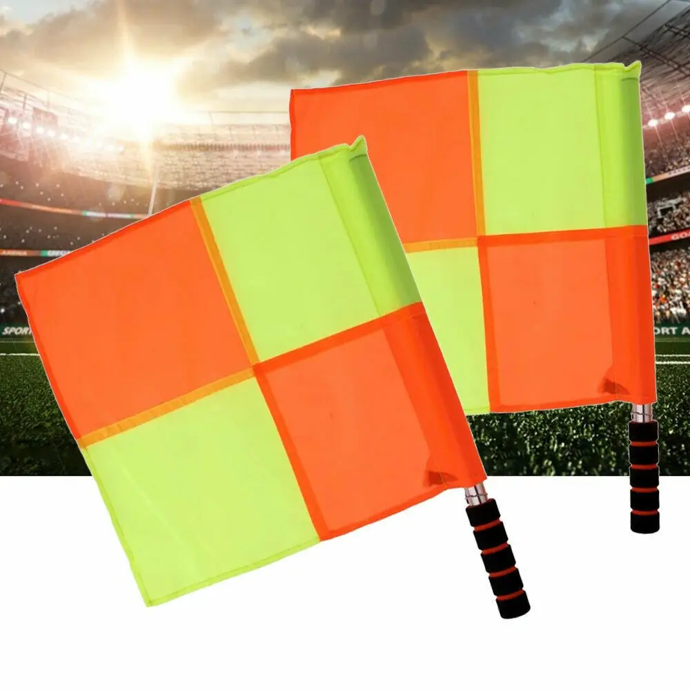 

2Pcs Sporting Goods Rugby Hockey Signal Flag Referee Flags Referee Supplies Football Training Flags