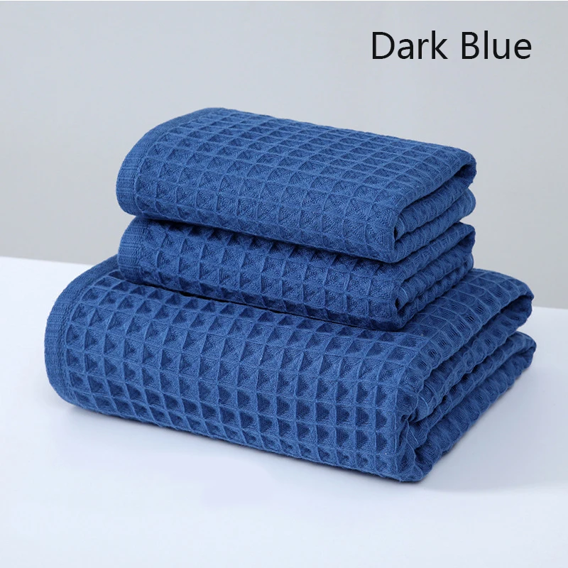 100% Cotton Quick-dry Diamond Textured Bath Towel Set (hand Towel