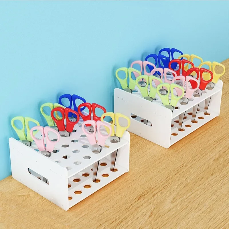 Desktop Handmade Scissors Storage Rack Kindergarten Art Area Tool Finishing Rack Hospital Test Tube Storage Box