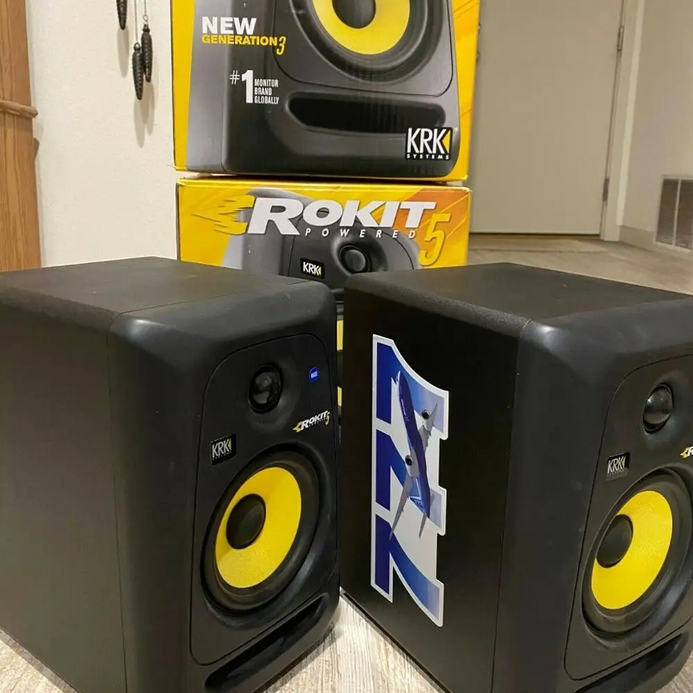 プロの双方向パワースタジオモニター,ペア,黒,8 krk,rp8,g4 - AliExpress