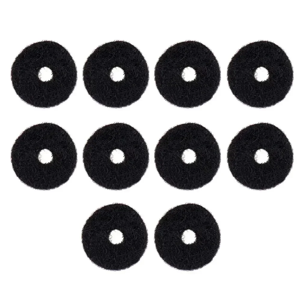 기타 스트랩 버튼 스트랩 핀용 10 Pcs 펠트 와셔-흑백 기타 부품 기타 스트랩 버클 가스켓