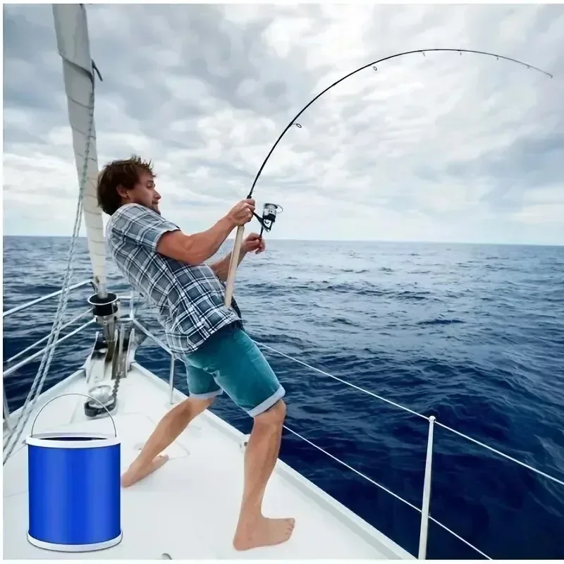 Thickening Portable Folding Bucket Outdoor Camping Car Storage Container Wash Car Mop Fishing Bucket Cleaning Tools