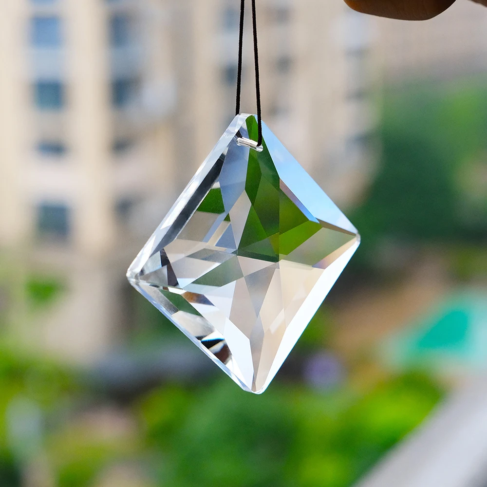 Crystal Windchimes Ornaments Heart Love Crystal Window Craft Outdoor Garden Hanging Pendant Wind Chimes Sun Catchers Decoration