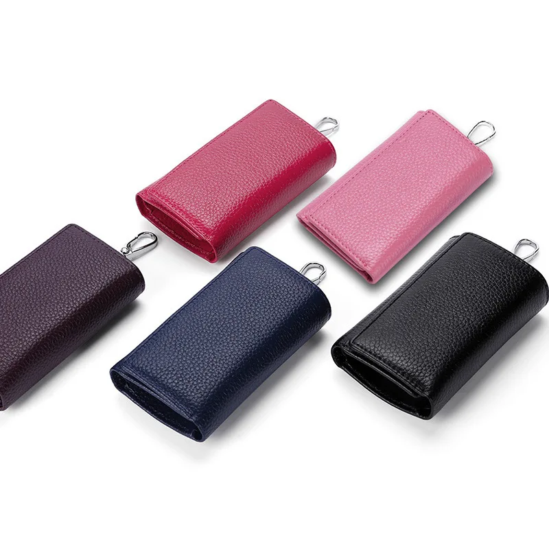 Upgrate Togo Cow Leather Men Women Key Holder House Keychain Bag Organizer Wallet Car Key Case Pouch Mini Purse