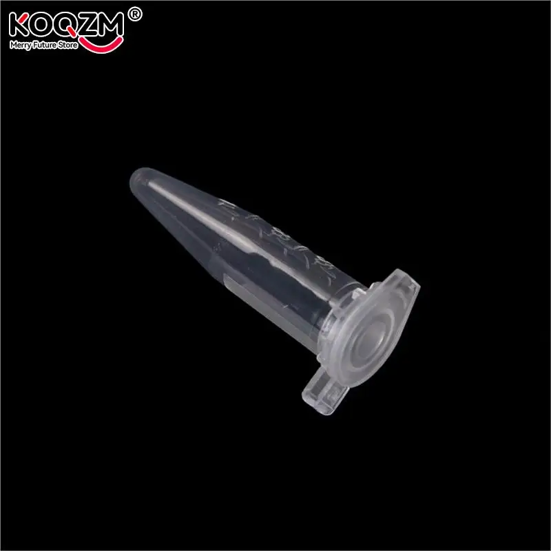 Clear Micro Plastic Test Tube Centrifuge Vial Snap Cap Container 0.5 ML 50 PCS for Laboratory Sample Specimen Lab Supplies