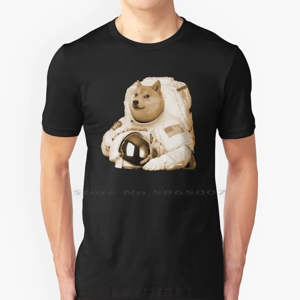 Doge Футболка 100% хлопок Dogecoin Coin Shibu Inu Doggie Doggy Meme Bitcoin Litecoin большой размер 6xl футболка