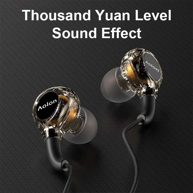 2025 Newest Wired Earphone With Microphone Hifi Music Monitor Bass Headphones Noise Cancelling Headset For Sport Gaming Earbuds 4