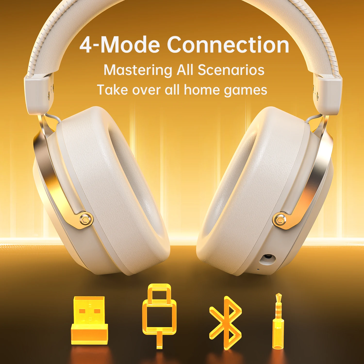 Wireless Gaming Headset – 7.1 Surround Sound with 50mm Drivers, Low-Latency 2.4G Wireless, Bluetooth & Detachable Microphone 4