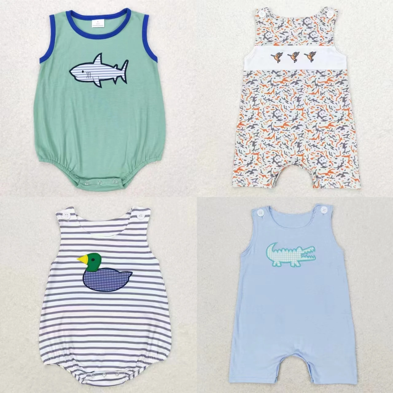 Embroidered Summer Baby Romper 1