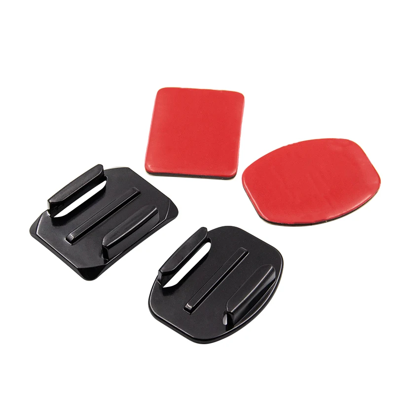 Lot de 3 supports adhésifs 3M pour GoPro Hero 5/4/3, fixation solide et réutilisable, avec courbes et plates.