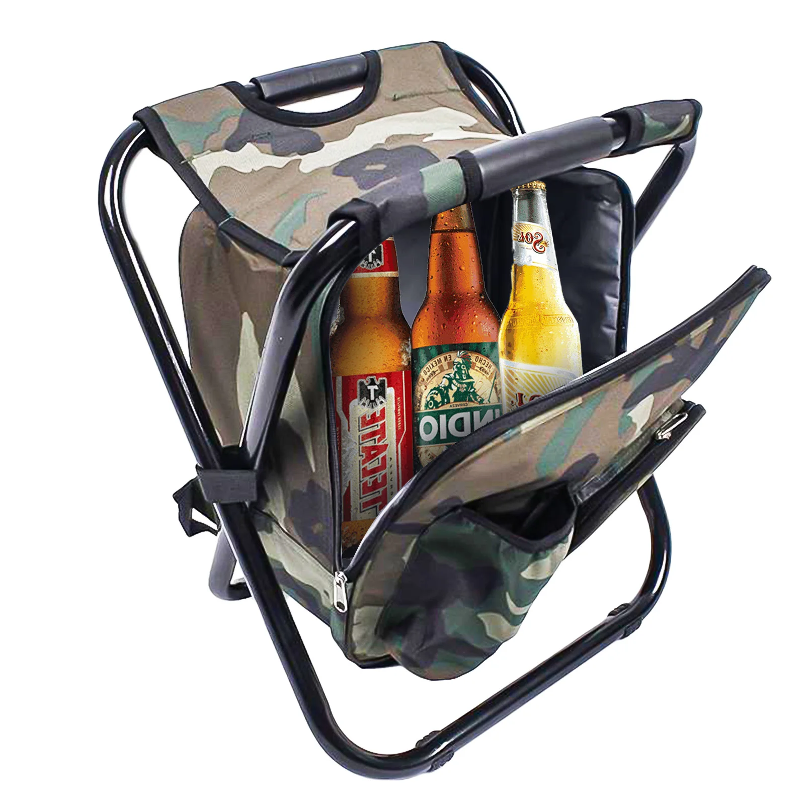 

Multifunctional Outdoor Folding Stool Portable Ice Bag Stool with Insulation Bag Fishing Stool Beach Chair Lightweight Stool