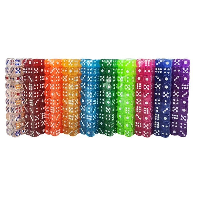 20PCS/Lot Dice Set 12mm Small Size10 Colors Acrylic 6 Sided Transparent Dice Club/Party/Family Games game dice dice set acrylic dice