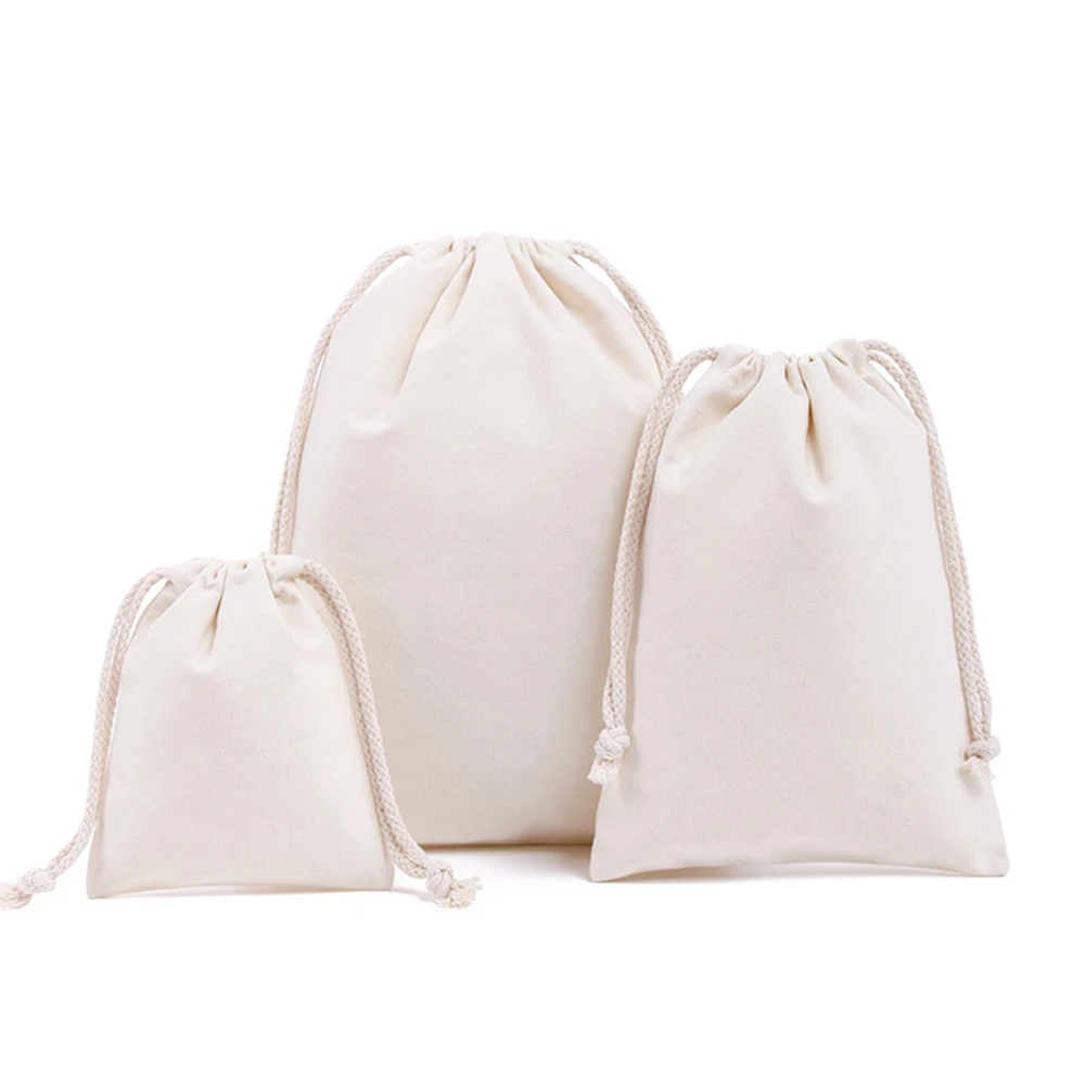 Kordel zug Tasche Baumwolle Aufbewahrung organisator Tasche tragbare Handtaschen Lebensmittel einkauf Umhängetaschen Leinwand faltbare Reise Aufbewahrung tasche
