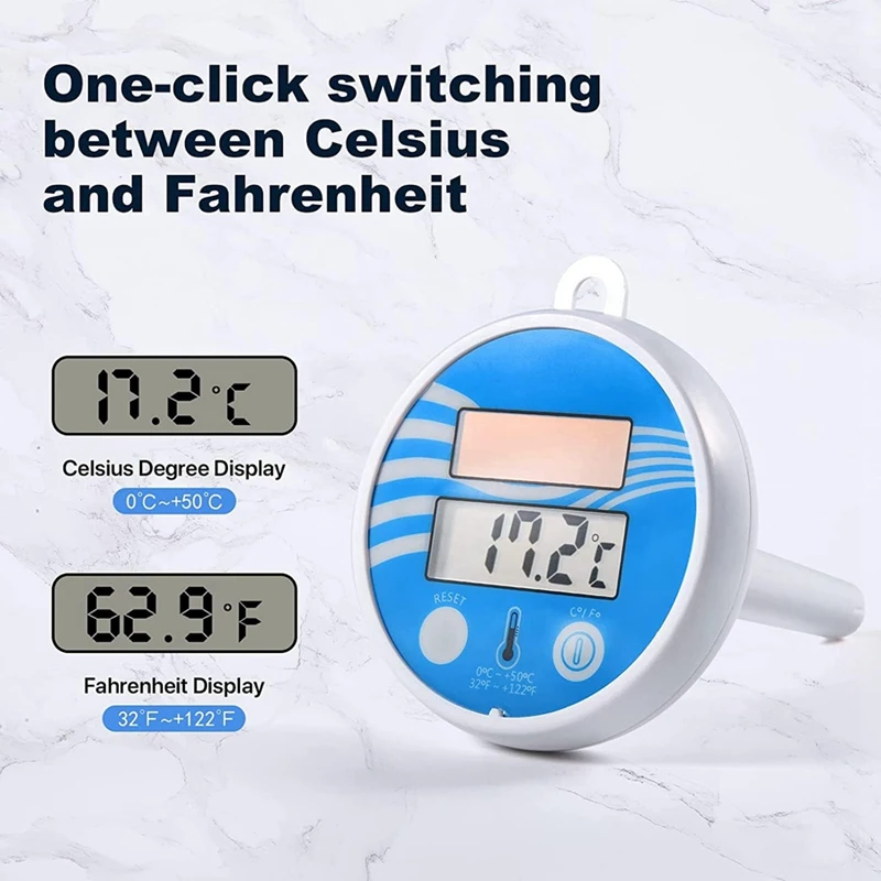 JB-Floating Pool Thermometer, Swimming Pool Thermometer, Solar Swimming Water Thermometer