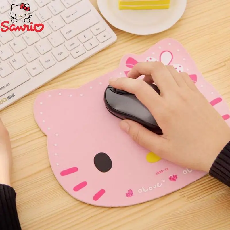 Sanrio-헬로 키티 시계, 카와이 쿠로미 마이 멜로디 시나모롤, 학생, 어린이 LED 야광 팔찌 시계, 어린이 생일 선물 10 산리오 마우스 패드 컴퓨터 귀여운 헬로 키티 미끄럼 방지 책상 패드, Y2k 블랙 핑크 커피 매트, 부드러운 마우스 패드, 소녀 생일 선물