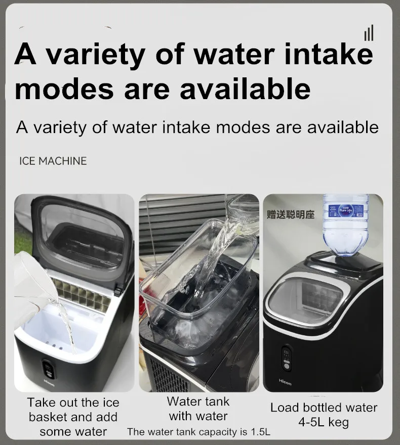 220V 20KG Ice maker Electric bullet cylindrical Ice Cube Maker via Automatic ice making Machine for Bar Home Kitchen Office