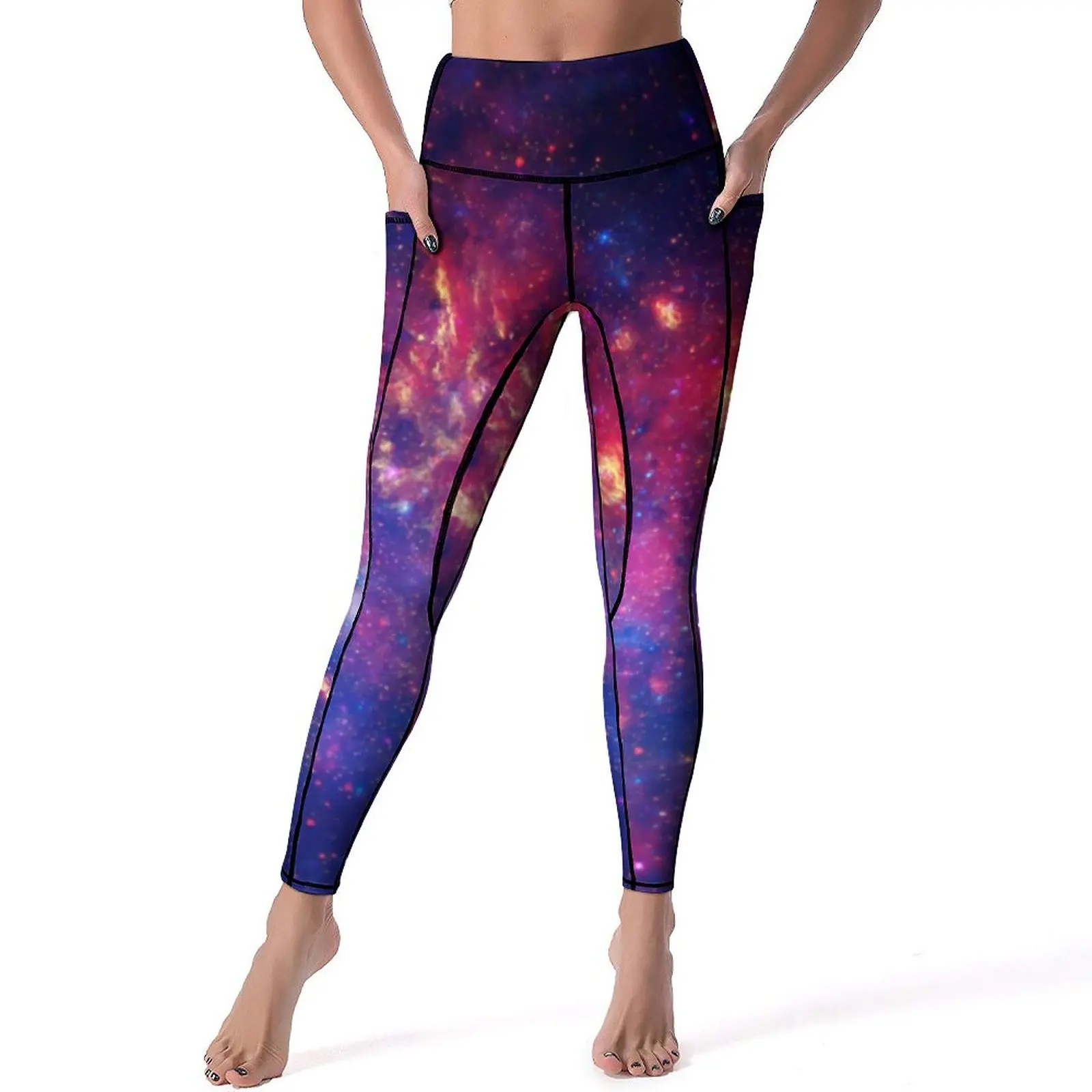 

Galaxy Sky Print Leggings Sexy Colorful Milky Way High Waist Yoga Pants Kawaii Stretch Leggins Lady Workout Gym Sports Tights