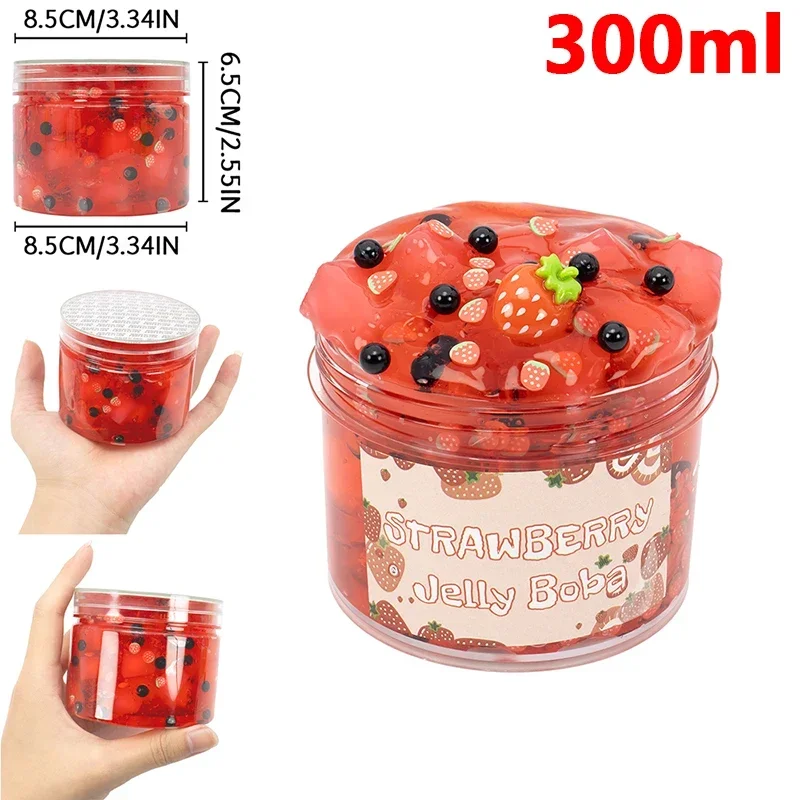 70/300ml Crunchy Slime Kit Premade Crystal Slime Set Soft Non-Sticky Jelly Cube Crystal Soil