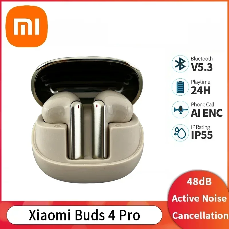 Фото Беспроводные наушники Xiaomi Mi Ear Buds 4 Pro, TWS, шумоподавление, HiFi Звук, длительный срок службы батареи, гарнитура, игровые Bluetooth наушники №3